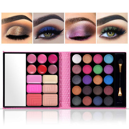 Roselume Allure Makeup Collection, All in One Makeup Kit with 20 Eyeshadows, 6 Lip Glosses, Blush, Powder, Concealer and Mirror